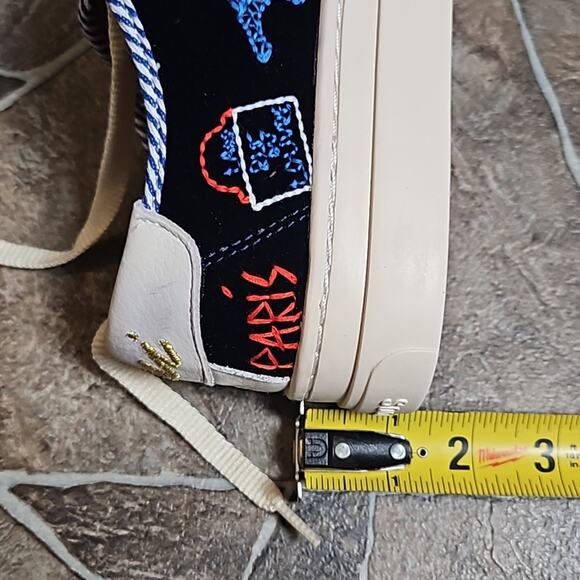 New in Box Soludos Navy Paris Platform Sneakers Sz 8 - Picture 11 of 12